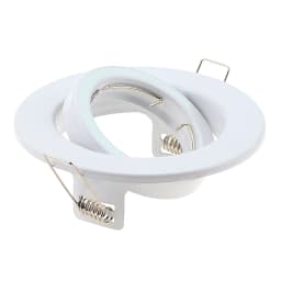 White Round Fixed Downlight Fittings GU10 MR11 Dia100mm Cut Hole 80mm Iron Metal Fixtures Frames