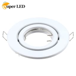 White Round Fixed Downlight Fittings GU10 MR11 Dia100mm Cut Hole 80mm Iron Metal Fixtures Frames