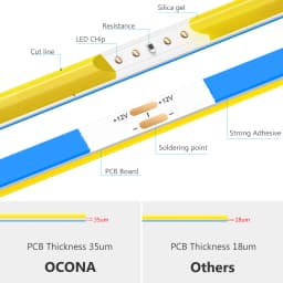 5mm Ultra Thin DC 12V Colorful COB LED Strip Lights for Home Room Closet DIY Car Decor 1M 2M 3M 4M 5M High Density Neon LED Tape
