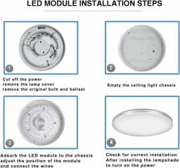 Round LED Ceiling Light 110V 220V Lamp Engine Retrofit Kit for Ceiling Fan Lights LED Board Flush Light Panel Repair Lighting