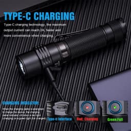 Trustfire T11R Led Tactical Flashlight Rechargeable 1800Lumen Powerful TypeC USB Torch 18650 Battery High Power Lamp Dual Switch