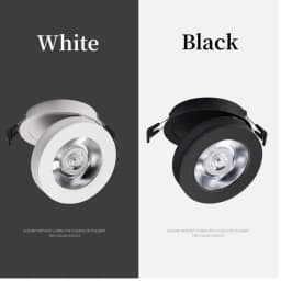 LED Embedded Down Light Spotlight Fold 90° Up And Down Rotate About 350° 5W 10W 18W COB Background Lamp 85-265V Interior Lightin