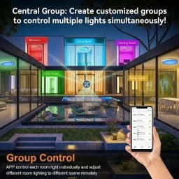 Tuya Zigbee Ceiling Light RGBCW Led Ceiling Lamp Living Room Home Decoration Smart Lamp For Smart Life APP Alexa Google Home Z2M