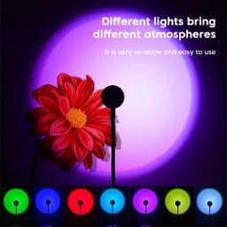 MeeToo USB Sunset Mood Lamp Led Projector Neon Night Light for Living Room Decor Bedroom Background Photography Wall Atmosphere