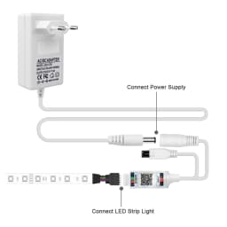 DC12V 4 pin RGB Controller Music BT Smart APP Controller With 24-key IR Remote or Bluetooth APP control For RGB LED strip light