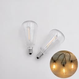 10X E12 Base LED String Light Bulbs Warm White Bulbs ST38 LED Edison Replacement Light Bulbs String Lights for Indoor Outdoor