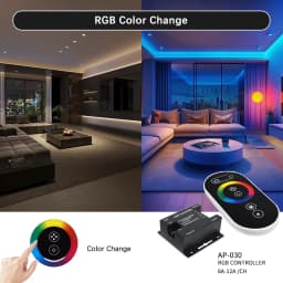 LED Strip Light Controller Touch Remote Control 30A 6 Key Dimmer CCT RGB SMD COB Strip Home Commercial SMD 3528 5050 12V 24V 2.4
