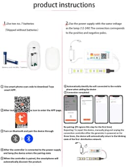 Tuya Smart Life Home DC5V12V24V 6A/CH Max15A DIM CCT RGB Led Light Strip WIFI DIMMER Controller 2.4G Remote/APP/Alexa Control