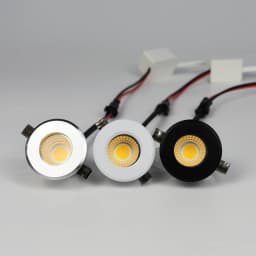 Mini LED Downlight Dimmable COB 3W Cut Hole 30mm Black White Silver Body AC12V 110V 220V Dust-proof Anti-fog