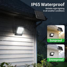 Intelamp 4400mAh 2 Pack Outdoor Solar Light Solar Lamp Waterproof Street Light Security Flood Lights For Garden Yard Patio Porch