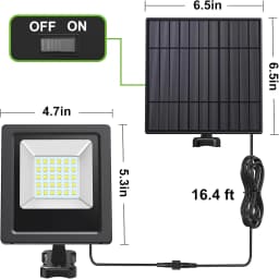 Intelamp 4400mAh 2 Pack Outdoor Solar Light Solar Lamp Waterproof Street Light Security Flood Lights For Garden Yard Patio Porch