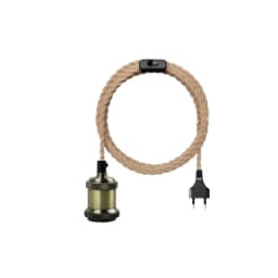 2M 3M Power Cord Pendant Light Twist Hemp Rope Cables E26 E27 Lamp Holder EU Plug with Switch Wire Edison Bulb Socket Cord Cable