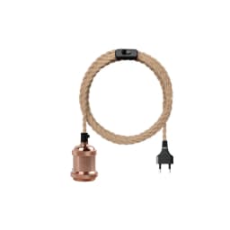 2M 3M Power Cord Pendant Light Twist Hemp Rope Cables E26 E27 Lamp Holder EU Plug with Switch Wire Edison Bulb Socket Cord Cable
