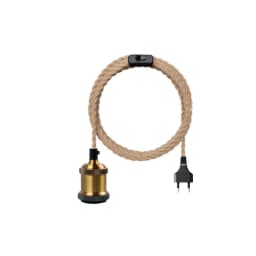 2M 3M Power Cord Pendant Light Twist Hemp Rope Cables E26 E27 Lamp Holder EU Plug with Switch Wire Edison Bulb Socket Cord Cable