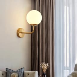Modern Glass Ball Led Wall Lamp Gold Nordic Minimalist Sconces Lighting Living Bedroom Bedside Mirror Lights Decor Fixtures