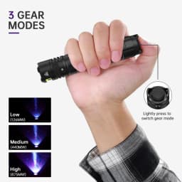 SOFIRN SF16 EDC 365nm UV Flashlight SST08 USB-C Rechargeable Protable 18650 Torch with Tail Switch Lamp for Detection