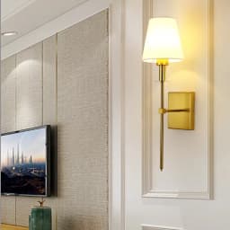 Modern American Led Wall Lamp for Decor Bathroom Mirror Light Bedroom Corridor Stairs Cloth Lampshade Wall Sconce Room Decor