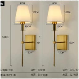 Modern American Led Wall Lamp for Decor Bathroom Mirror Light Bedroom Corridor Stairs Cloth Lampshade Wall Sconce Room Decor