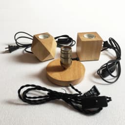 Retro Wood Table Lamp E27 Socket Vintage Desk Lamp Base Holder EU Plug Bedside Lamp Decoration Wooden Base Table Light 220V 110V