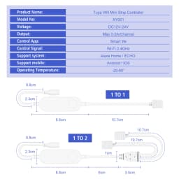 Tuya WiFi RGB Controller 12-24V Dimmer Smart Life Controller For 3Pin WS2811 4Pin 5050 RGB LED Strip Work With Alexa Google Home