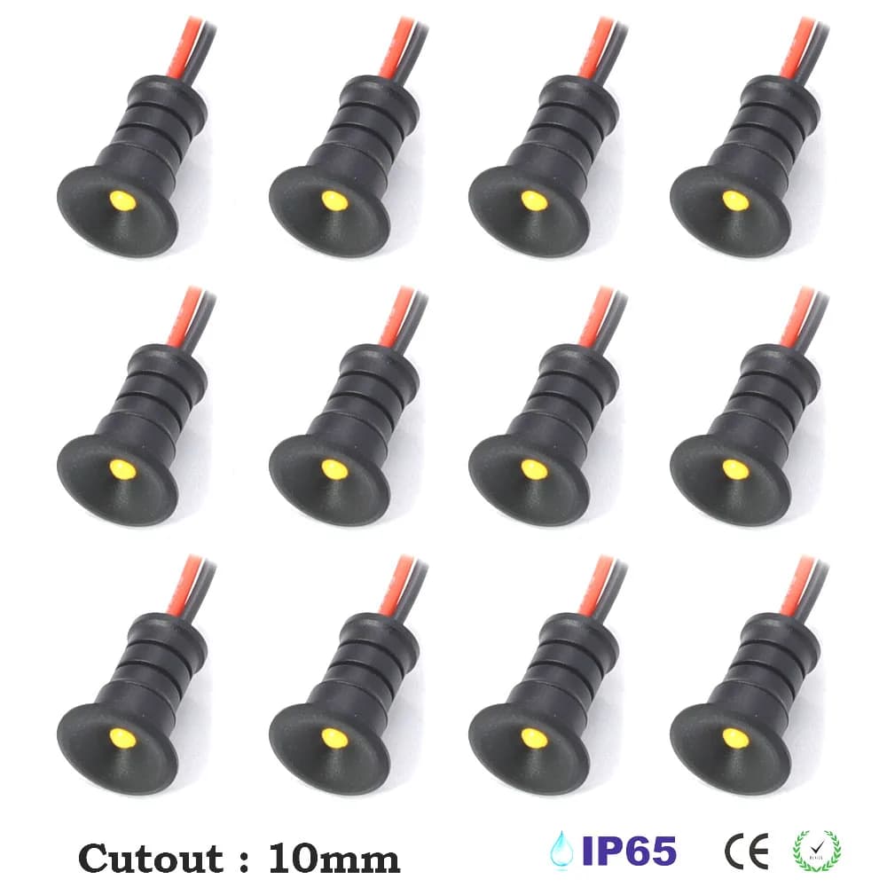 10mm Mini Led Downlight IP65 Ambient Spotlight 12V Focos Spot Light for Ceiling Stairs Walkways Courtyards Cabinet Corridors