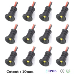 10mm Mini Led Downlight IP65 Ambient Spotlight 12V Focos Spot Light for Ceiling Stairs Walkways Courtyards Cabinet Corridors