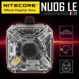 NITECORE NU06 LE Signal Light Multi-light Source LED Tactical Warning Head lamp USB-C Rechargeable for Helmet Backpack Bike Car