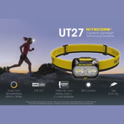 Nitecore UT27 Headlamp Dual Beam Fusion Elite 800 Lumens CREE XP-G3 S3 LED Headlight Running HBL-1500mAh Rechargeable Battery