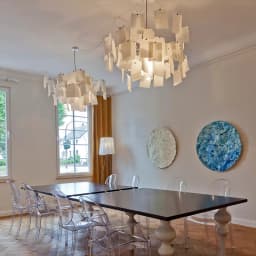Ingo Maurer colored paper chandelier LED E27 Lamp replica designer Chandelier For Living Room Dining Room Home DIY Chandelier