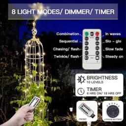 50/100/200 Led Copper Wire String Lights Battery Operated/Usb Operated 8 Modes With Remote Waterproof Fairy String Lights Decor