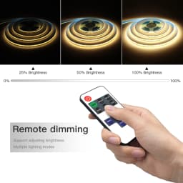 DC5V USB Powered COB LED Strip With RF Dimmable Remote Control 1/2/3/5M Flexible LED Tape For Kitchen Mirror Backlight Decor 