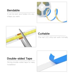 DC5V USB Powered COB LED Strip With RF Dimmable Remote Control 1/2/3/5M Flexible LED Tape For Kitchen Mirror Backlight Decor 