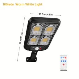 100/200led Solar Street Light IP65 Waterproof Solar Outdoor Motion Sensor Lights Solar Wall Light with Remote for Garden Yard