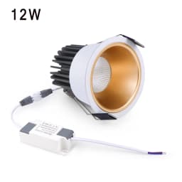 High Quality Recessed Aluminum COB LED Spotlight Bulb Spot Light 7W 12W Downlight Ceiling Lamp Room Lighting 85-265V