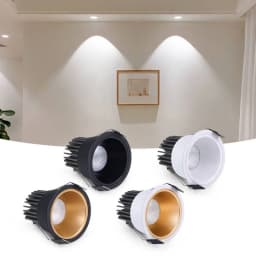 High Quality Recessed Aluminum COB LED Spotlight Bulb Spot Light 7W 12W Downlight Ceiling Lamp Room Lighting 85-265V