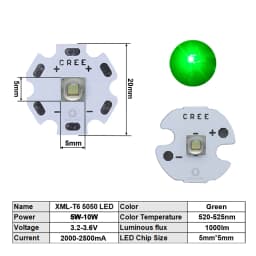 High Power LED 5W-10W 5050 XLM T6 5050-L2 3-3.7V Warm Neutral Cold White Red Green Blue UV Purple Chip Diodes Flashlights Part