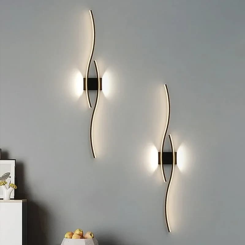 Wall Lamp LED Long Strip 60/80 Wall Sconce Home Decora Living Room Background Restaurant Bedroom Modern Illumination Fixtures