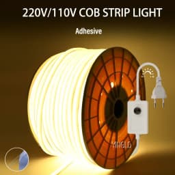 High Bright 220V COB LED Strip Light 110V Switch/Dimmable RA90 Flexible Neon Tape Kitchen Cabinet Lighting Waterproof Garden