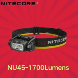 NITECORE NU45 1700Lumens LED 8 x NiteLab UHE LEDs Beam color White Light, Red Light Rechargeable HeadLamp Hiking/Trekking,