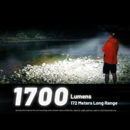NITECORE NU45 1700Lumens LED 8 x NiteLab UHE LEDs Beam color White Light, Red Light Rechargeable HeadLamp Hiking/Trekking,