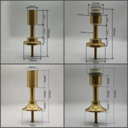 Brass Desk Lamp Assembly Accessories, Glass Ceramic Vase Lampshade E27 DIY Table Light Accessories Copper Material Lampbase Part