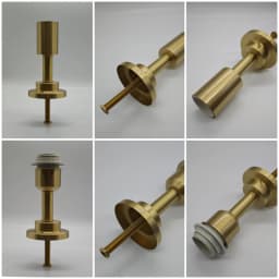 Brass Desk Lamp Assembly Accessories, Glass Ceramic Vase Lampshade E27 DIY Table Light Accessories Copper Material Lampbase Part