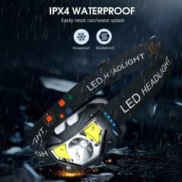 Headlamp Flashlight, 1200 Lumen Ultra-Light Bright LED Rechargeable Headlight with White Red Light,2Pack Waterproof Motion