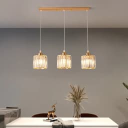 Luxury Pendant Lights Crystal Led Ceiling Round Square Lampshade Modern Dining Room Pendant Lamp For Living Room Bedroom