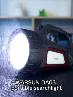 Warsun Solar Energy Searchlight Rechargeable Ultra Bright Camping Flashlights ABS Portable Powerful Lantern Torches For Hiking