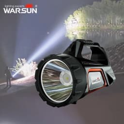 Warsun Solar Energy Searchlight Rechargeable Ultra Bright Camping Flashlights ABS Portable Powerful Lantern Torches For Hiking