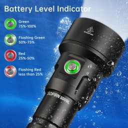 SOFIRN SD09L 6800lm Scuba Diving Flashlight SST40 LED 542m Underwater Dive Light Submersible Torch with Rechargeable Power