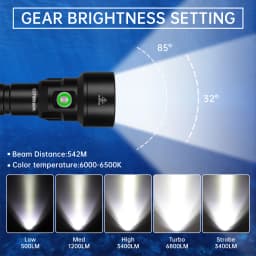 SOFIRN SD09L 6800lm Scuba Diving Flashlight SST40 LED 542m Underwater Dive Light Submersible Torch with Rechargeable Power