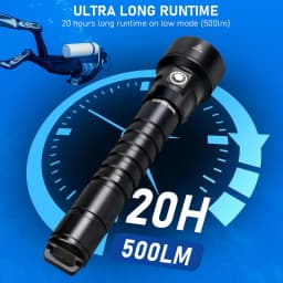 SOFIRN SD09L 6800lm Scuba Diving Flashlight SST40 LED 542m Underwater Dive Light Submersible Torch with Rechargeable Power