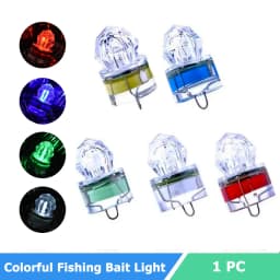 Waterproof LED Fishing Lamp Mini ABS Fishing Lure Light Diamond Shape Luminous Lure for Attracting Fish Deep Drop Fishing Tools